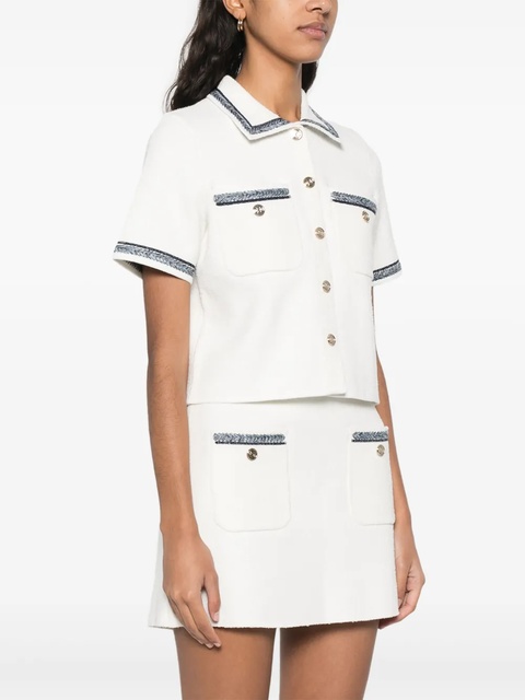Maje stripe-trim top - White - zdjęcie produktu nr 2