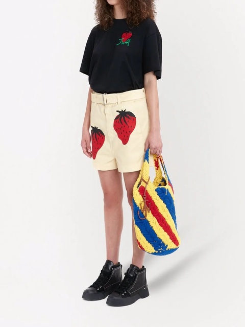 JW Anderson strawberry-print shorts - Neutrals - zdjęcie produktu nr 1