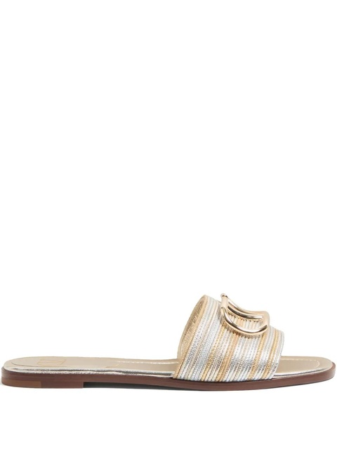 Valentino Garavani VLogo Signature sandals - Silver - zdjęcie produktu nr 1