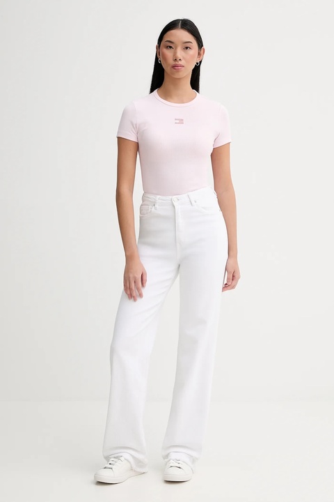 Tommy Jeans t-shirt damski kolor różowy DW0DW17881 - zdjęcie produktu nr 2