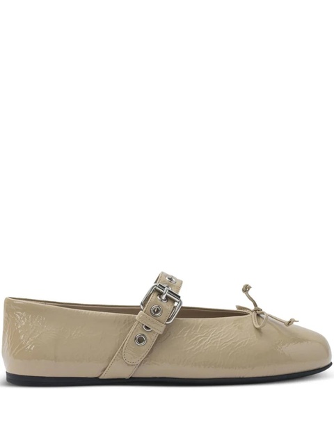 Miu Miu buckle bow ballet flats - Neutrals - zdjęcie produktu nr 1