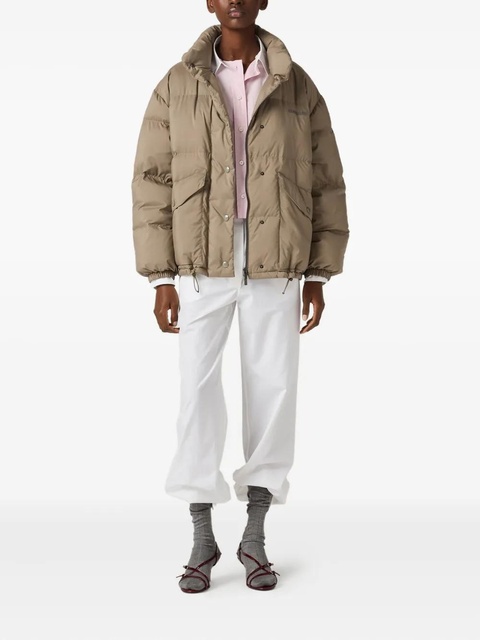 Miu Miu ring-collar padded jacket - Neutrals - zdjęcie produktu nr 2