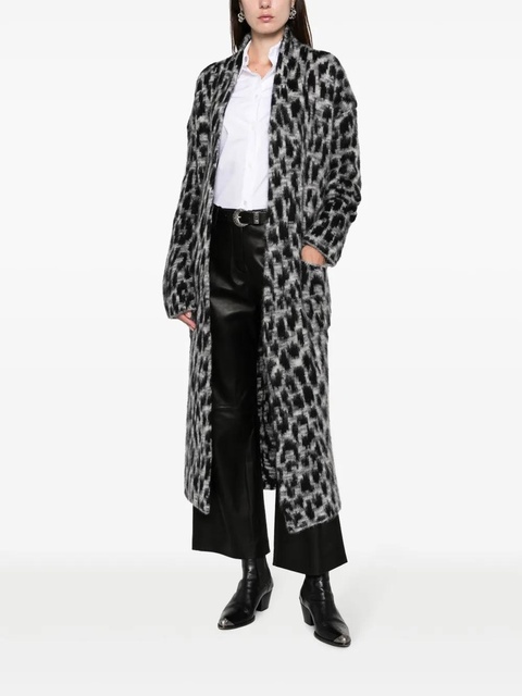 Zadig&Voltaire leopard-print cardigan coat - Grey - zdjęcie produktu nr 1