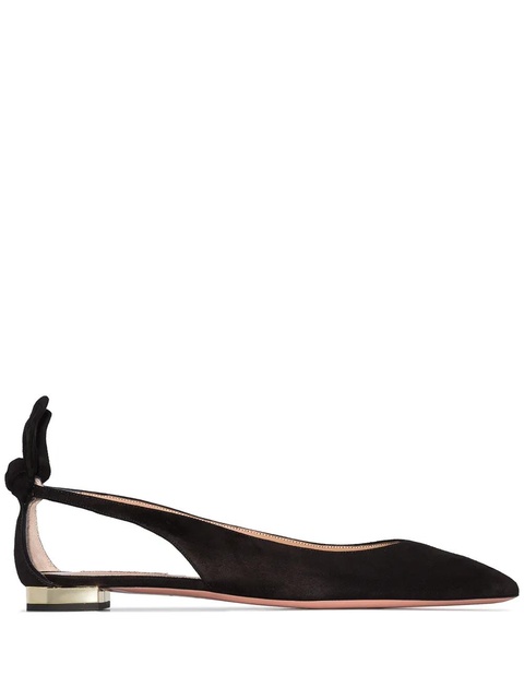 Aquazzura Bow Tie ballerina shoes - Black - zdjęcie produktu nr 1