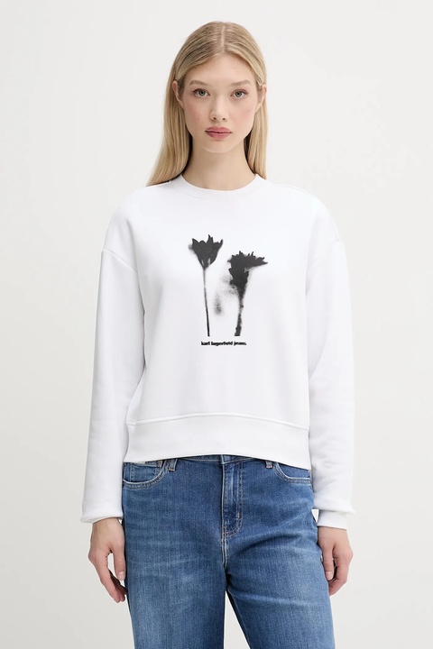 Karl Lagerfeld Jeans bluza damska kolor biały z nadrukiem A3W20034 - zdjęcie produktu nr 1