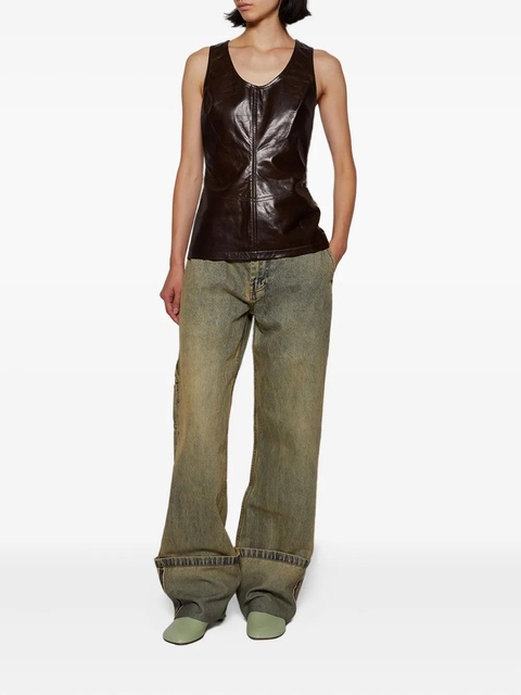 ENTIRE STUDIOS leather tank top - Brown - zdjęcie produktu nr 2