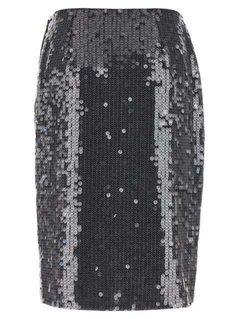 ROTATE BIRGER CHRISTENSEN sequin midi straight skirt - Black - zdjęcie produktu nr 2