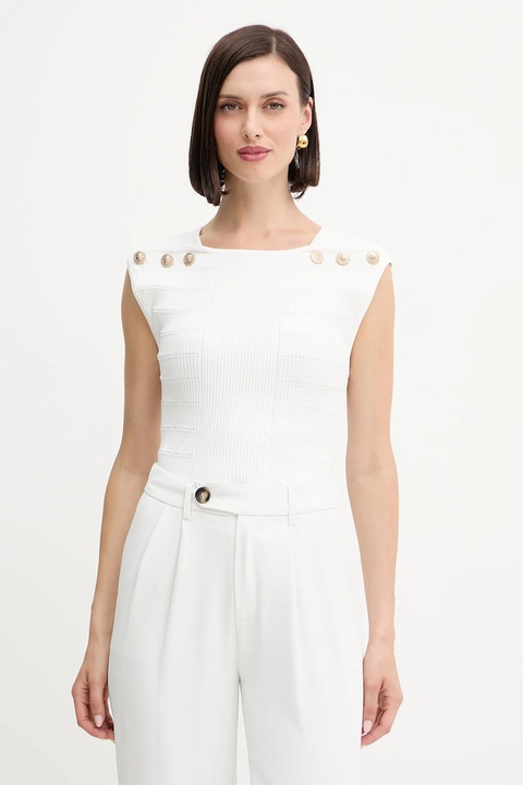 Guess top EVANGELINE damska kolor biały gładka W5YR12 Z0130 - zdjęcie produktu nr 1