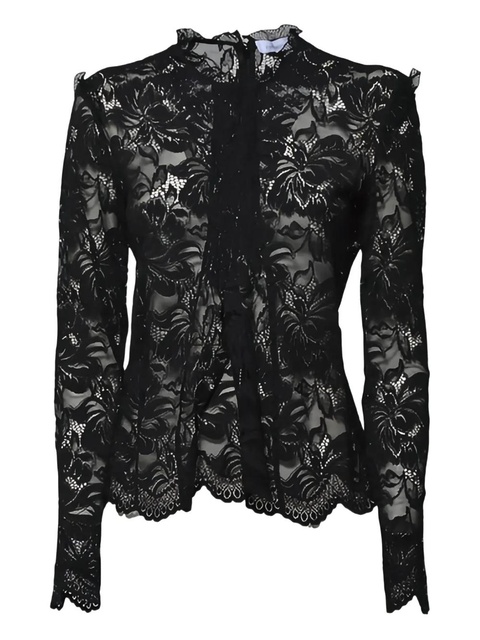 Rabanne floral lace high-neck top - Black - zdjęcie produktu nr 1