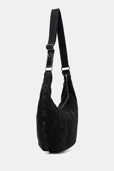 Diesel torebka bawełniana RAVE RAVE HOBO kolor czarny X10414.P4485 - zdjęcie produktu nr 2