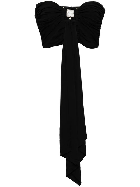 Christopher Esber bezel quartz draped top - Black - zdjęcie produktu nr 1