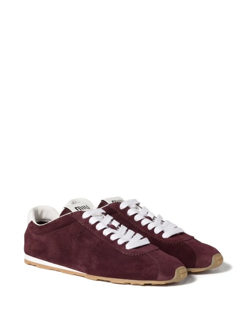 Miu Miu Plume suede sneakers - Red - zdjęcie produktu nr 1