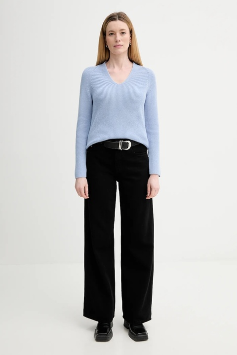 Marc O'Polo sweter bawełniany damski kolor niebieski 600605960323 - zdjęcie produktu nr 2