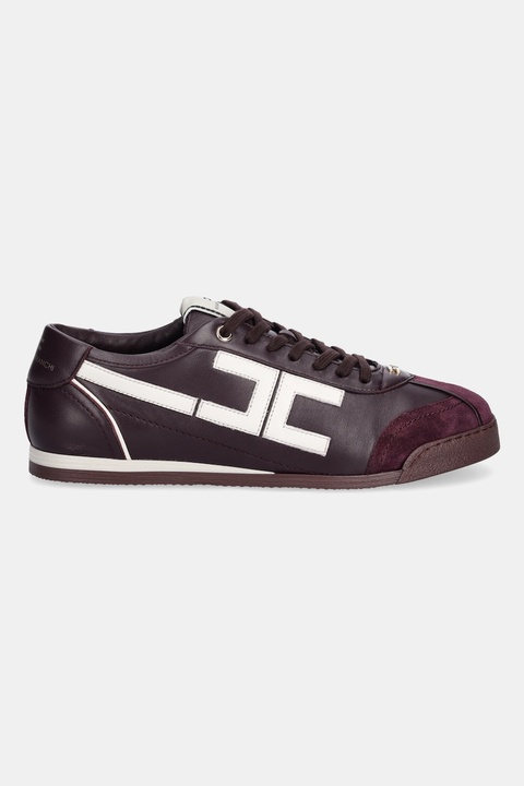 Elisabetta Franchi sneakersy skórzane damskie kolor bordowy SA82G56E2 - zdjęcie produktu nr 2