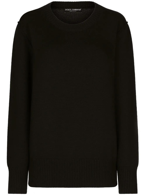 Dolce & Gabbana round-neck drop-shoulder jumper - Black - zdjęcie produktu nr 1