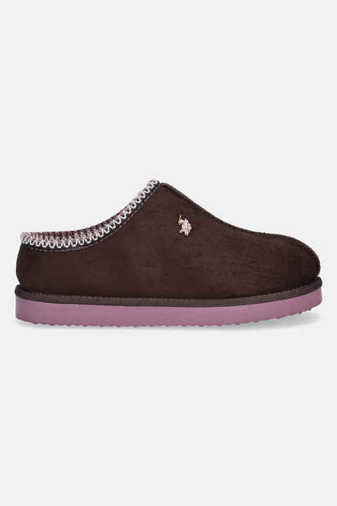 U.S. Polo Assn. kapcie VERENY001 kolor brązowy VERENY001W/EH1 - zdjęcie produktu nr 2
