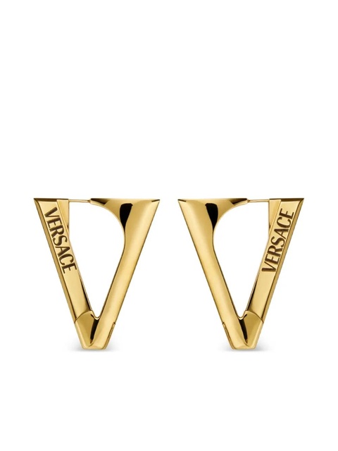 Versace triangle logo-detail earrings - Gold - zdjęcie produktu nr 1