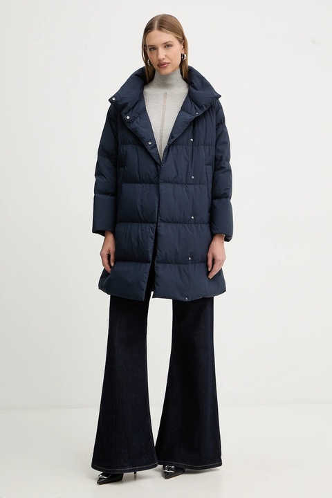 BOSS Orange sweter z dodatkiem wełny damski kolor szary lekki z półgolfem 50551356 - zdjęcie produktu nr 2