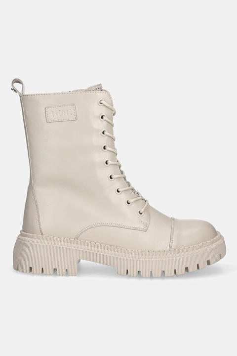 GOE workery skórzane damskie kolor beżowy na platformie SS2N4122 BEIGE - zdjęcie produktu nr 1