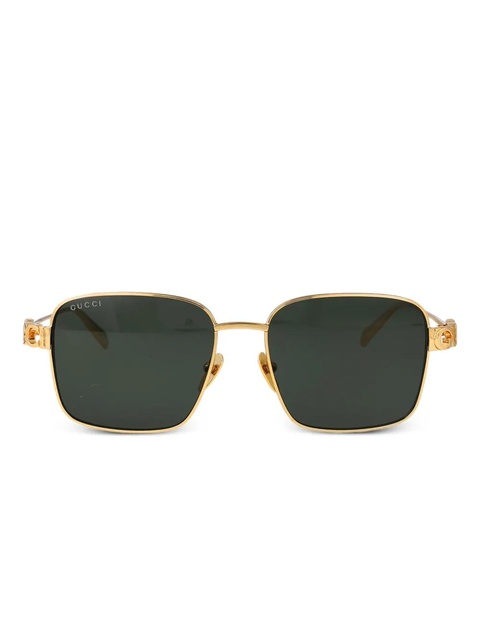 Gucci Eyewear rectangle logo sunglasses - Gold - zdjęcie produktu nr 1