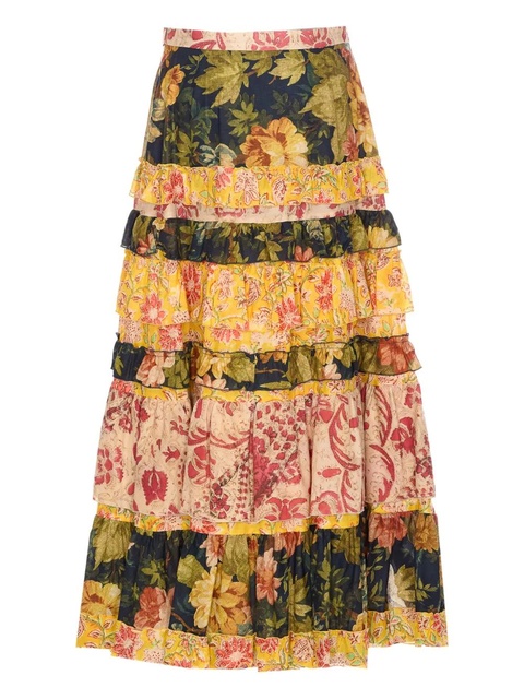 Valentino Garavani Apres L'Hiver tiered skirt - Green - zdjęcie produktu nr 1