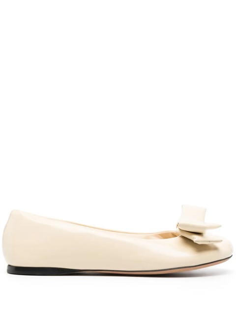 LOEWE Puffy leather ballerina shoes - Neutrals - zdjęcie produktu nr 1