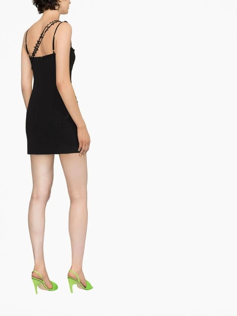 Blumarine rose appliqué minidress - Black - zdjęcie produktu nr 2