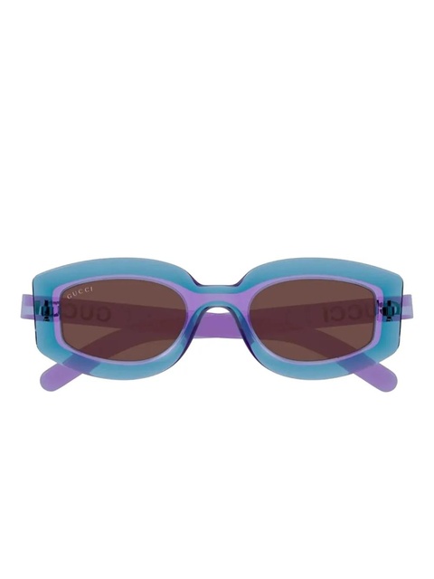 Gucci Eyewear geometric-frame sunglasses - Blue - zdjęcie produktu nr 1
