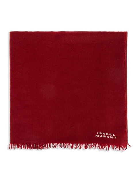 ISABEL MARANT fringed cashmere scarf - Red - zdjęcie produktu nr 1