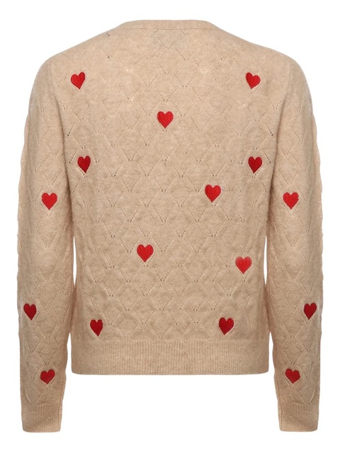 MC2 Saint Barth heart-motif cardigan - Neutrals - zdjęcie produktu nr 1