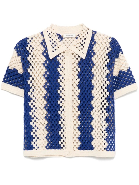 SANDRO knitted shirt - Neutrals - zdjęcie produktu nr 1