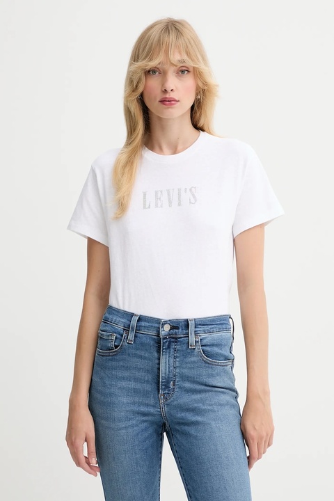Levi's t-shirt bawełniany damski kolor biały A2226 - zdjęcie produktu nr 1