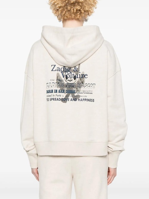 Zadig&Voltaire logo-embellished mélange hoodie - Neutrals - zdjęcie produktu nr 2