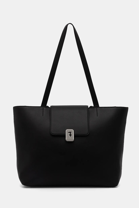 Trussardi torebka skórzana kolor czarny Z605E005982N - zdjęcie produktu nr 1