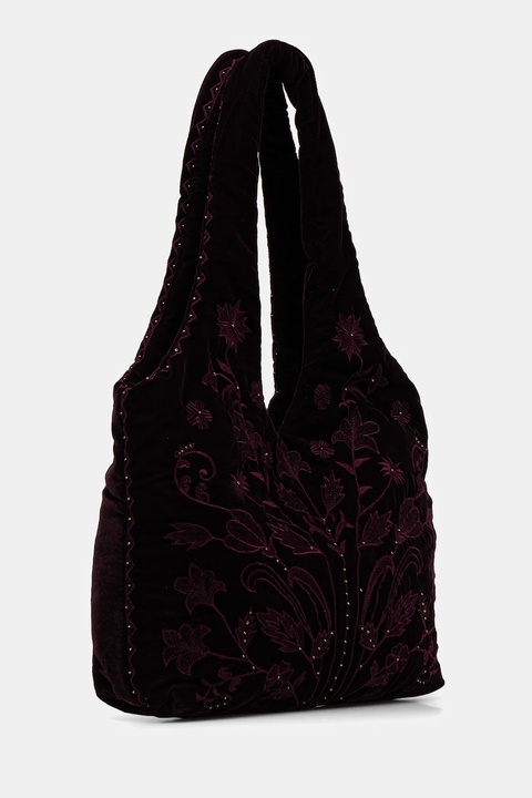 Hoss Intropia torebka welurowa kolor bordowy 2052028 - zdjęcie produktu nr 1