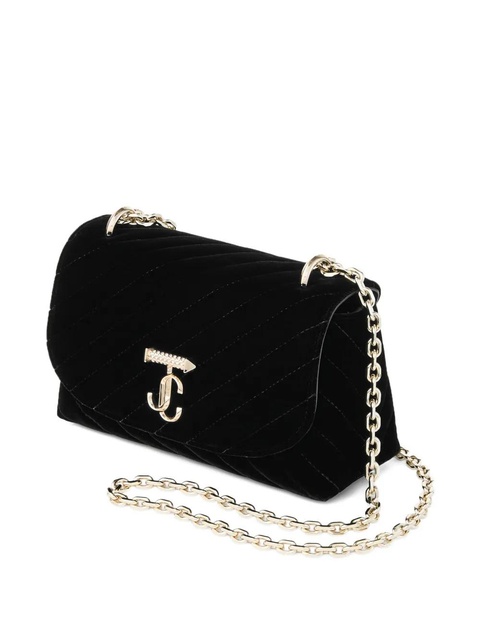 Jimmy Choo small Curve velvet cross body bag - Black - zdjęcie produktu nr 2