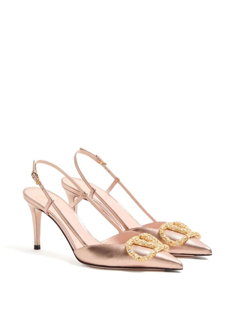 Valentino Garavani 80mm VLogo Signature slingback pumps - Pink - zdjęcie produktu nr 2