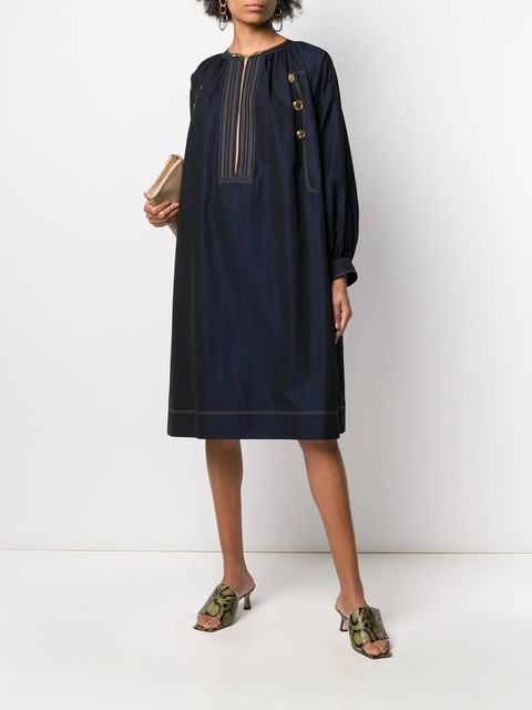 Givenchy button details poplin dress - Blue - zdjęcie produktu nr 2