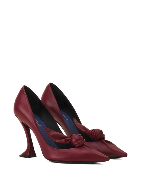 Lanvin knotted pointed-toe pumps - Red - zdjęcie produktu nr 2