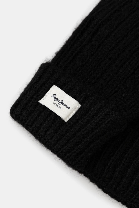 Pepe Jeans rękawiczki damskie kolor czarny PL0800002 - zdjęcie produktu nr 1