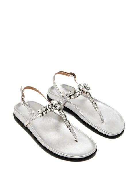 Ancient Greek Sandals Katerina crystal-embellished slingback sandals - Silver - zdjęcie produktu nr 1