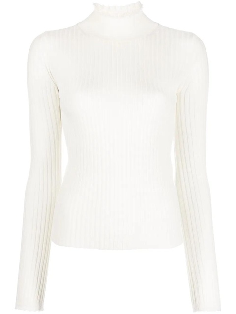 Chloé high-neck ribbed-knit jumper - White - zdjęcie produktu nr 1
