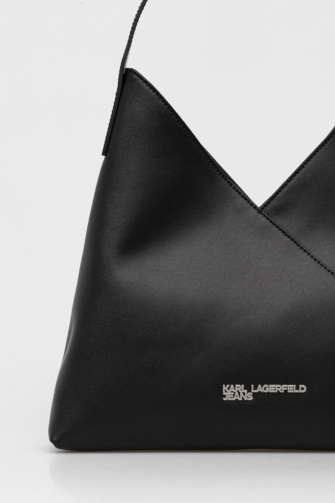 Karl Lagerfeld Jeans torebka skórzana kolor czarny A4W30247 - zdjęcie produktu nr 2
