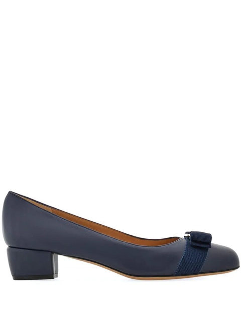 Ferragamo Vara 30mm leather pumps - Blue - zdjęcie produktu nr 1