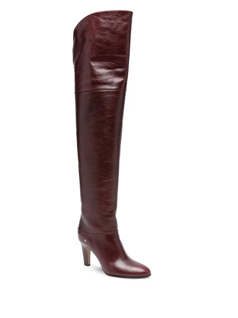 Chloé 90mm Eve leather boots - Red - zdjęcie produktu nr 2