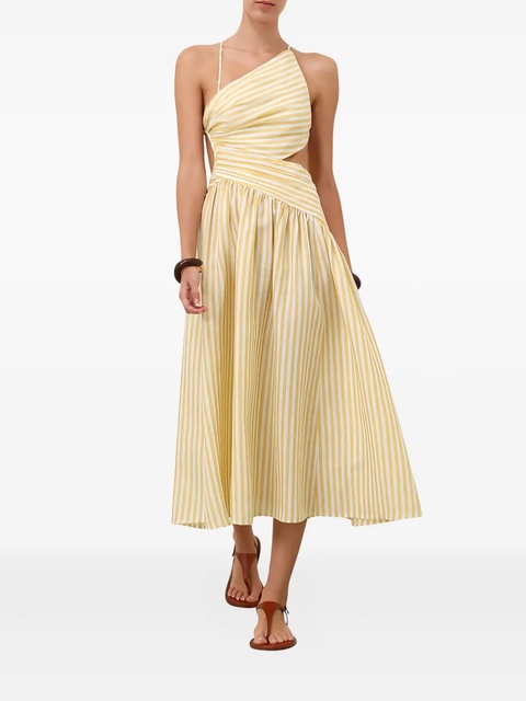 ZIMMERMANN Cascadian stripe-pattern midi dress - Yellow - zdjęcie produktu nr 2