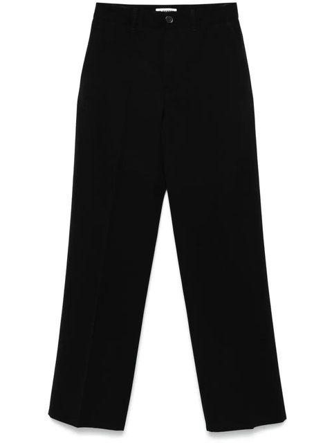Jil Sander virgin-wool gabardine trousers - Black - zdjęcie produktu nr 1