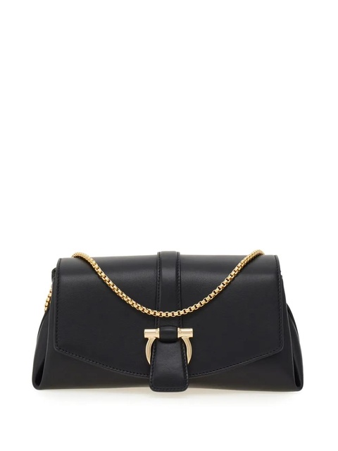 Ferragamo small front flap soulder bag - Black - zdjęcie produktu nr 1