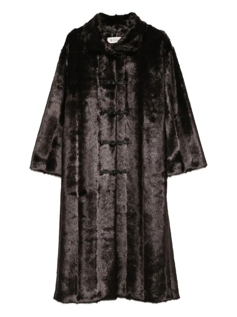 Róhe faux-fur buttoned coat - Brown - zdjęcie produktu nr 1