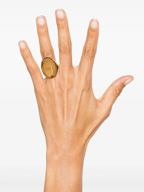Alexander McQueen The Faceted Stone ring - Gold - zdjęcie produktu nr 1
